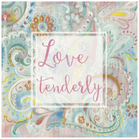Spring Dream Paisley III Pink Sentiment -Paper Art-42"x42"
