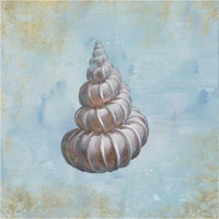 Treasures from the Sea II Watercolor -Paper Art-38"x38"