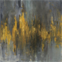 Black and Gold Abstract -Paper Art-38"x38"