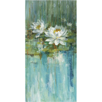 Water Lily Pond v2 II -Paper Art-20"x38"