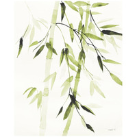 Bamboo Leaves V Green -Paper Art-24"x30"