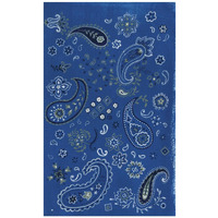 Farm Nostalgia Blue Paisley -Paper Art-29.28"x46"