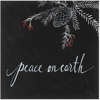 Cardinal Chalkboard V -Paper Art-20"x20"