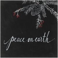Cardinal Chalkboard V -Paper Art-26"x26"