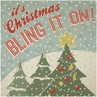 Retro Christmas IX -Paper Art-32"x32"