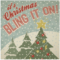 Retro Christmas IX -Paper Art-42"x42"