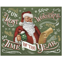 Santas List II -Paper Art-26"x22"