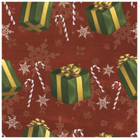 Santas List Pattern X -Paper Art-26"x26"
