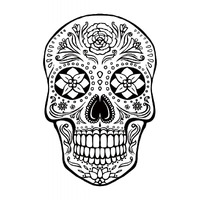 Sugar Skull Coloring I -Paper Art-27.56"x38"