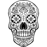 Sugar Skull Coloring I -Paper Art-30.4"x42"