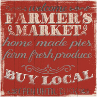 Farmers Market X -Paper Art-32"x32"