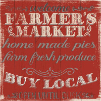 Farmers Market X -Paper Art-38"x38"