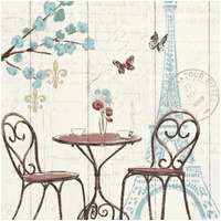 Paris Tour V -Paper Art-32"x32"
