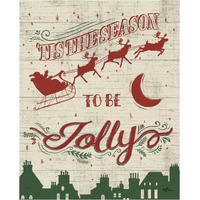 Holiday in the Woods II Red and Green -Paper Art-30"x37"
