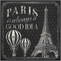 Vive Paris V -Paper Art-42"x42"