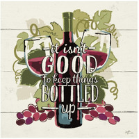 Wine and Friends III -Paper Art-42"x42"