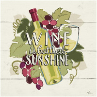 Wine and Friends IV -Paper Art-26"x26"