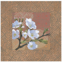 Spring Pear Blossoms -Paper Art-42"x42"