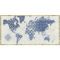 Indigo Gild Map Maki -Paper Art-50"x26"