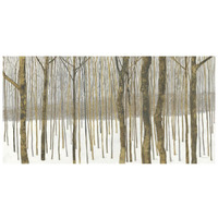 Woods in Winter Gold -Paper Art-26"x14"