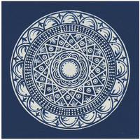 Seville III Dark Blue FB -Paper Art-20"x20"