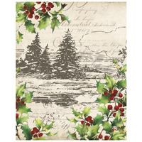 Vintage Holiday II -Paper Art-22"x26"