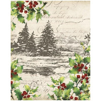 Vintage Holiday II -Paper Art-24"x30"