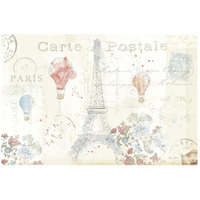 Lighthearted in Paris I -Paper Art-20"x14"