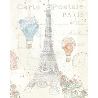 Lighthearted in Paris III -Paper Art-30"x37"