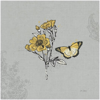 Harvest Fields III Gray -Paper Art-26"x26"