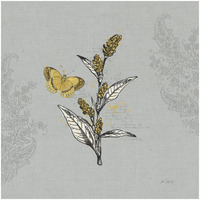 Harvest Fields V Gray -Paper Art-32"x32"