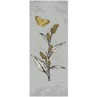 Harvest Fields VI Gray -Paper Art-14"x32"