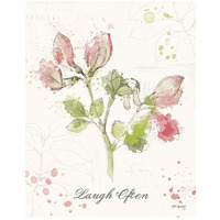 Floral Splash II Laugh Often -Paper Art-22"x26"