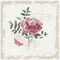 French Romance I Distressed -Paper Art-42"x42"