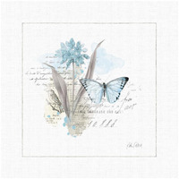 Sunny Day III Aqua -Paper Art-32"x32"