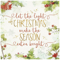 Christmas Sentiments II -Paper Art-20"x20"