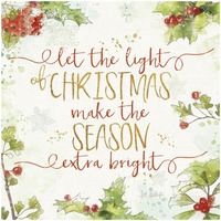 Christmas Sentiments II -Paper Art-32"x32"