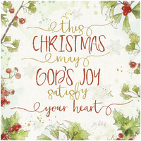 Christmas Sentiments III -Paper Art-32"x32"
