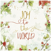 Christmas Sentiments V -Paper Art-20"x20"