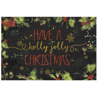 Christmas Sentiments I Black -Paper Art-20"x14"