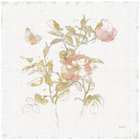 Watery Blooms V -Paper Art-20"x20"