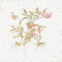 Watery Blooms V -Paper Art-26"x26"