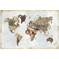 Pattern World Map -Paper Art-50"x34"