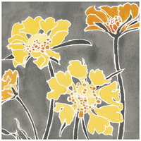 Cloisonne Beauty II Gray Crop -Paper Art-20"x20"
