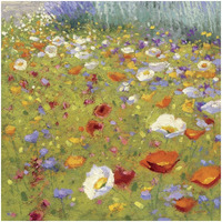 Champ de Fleur II -Paper Art-32"x32"