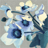Anemones Japonaises III -Paper Art-38"x38"