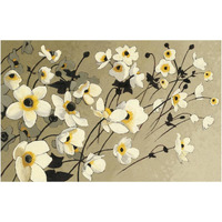 Anemones Japonaises Blancs -Paper Art-62"x42"