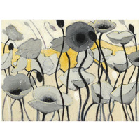 Snow Day Gray Flower -Paper Art-42"x32"