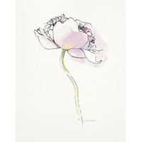 Single Pink Somniferum I -Paper Art-38"x50"