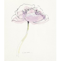 Single Pink Somniferum II -Paper Art-32.6"x38"
